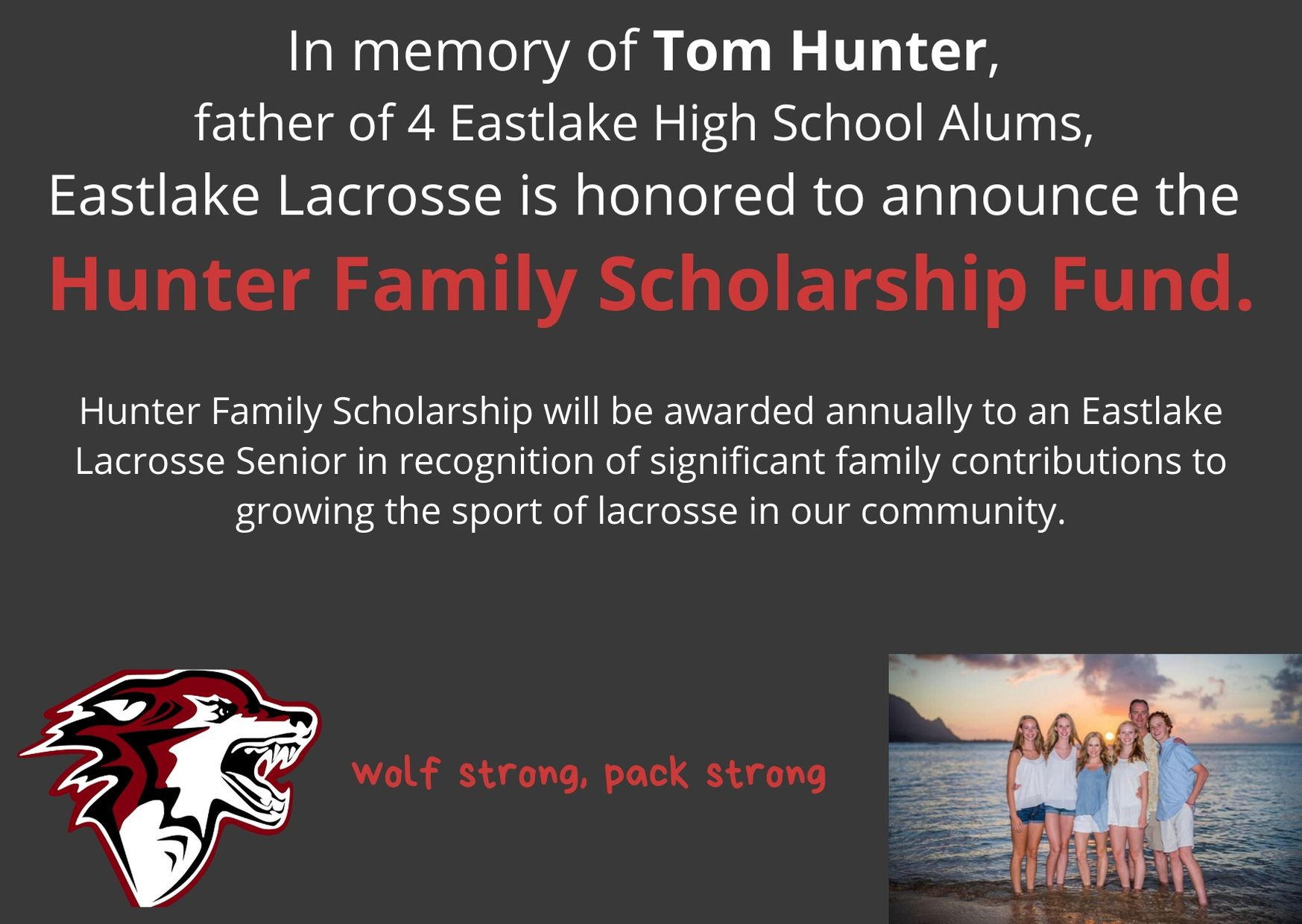 Hunter Family Scholarship Fund - Page
